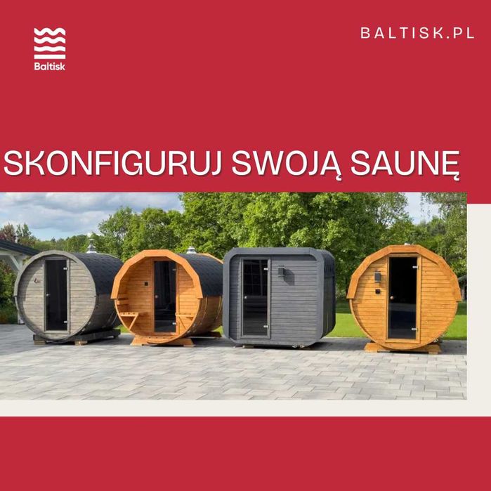 Sauna ogrodowa, Beczka Ruska, Bania 250cm - możliwość konfiguracji