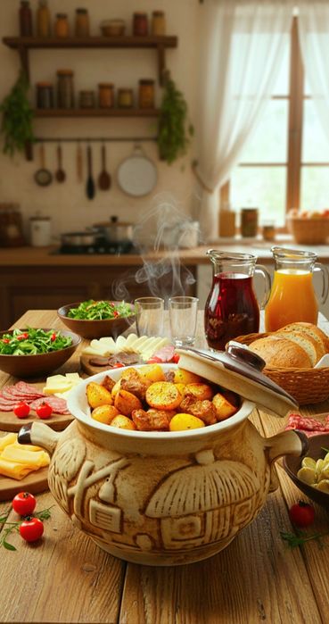 Глиняний посуд. ‼️ Горщик для страв у печі.