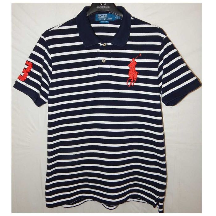 Винтажная рубашка поло из хлопка пике POLO RALPH LAUREN (Big Pony/3)