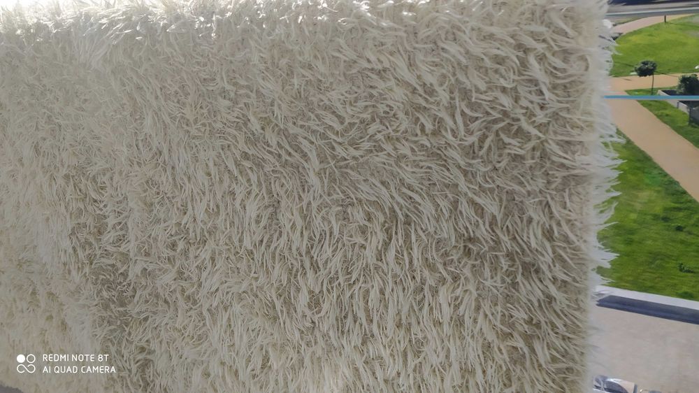 Tapete de quarto e sala de cor creme de duas faces