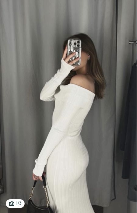 Неймовірна сукня максі в рубчик зі спущеними плечима фірми h&m xs