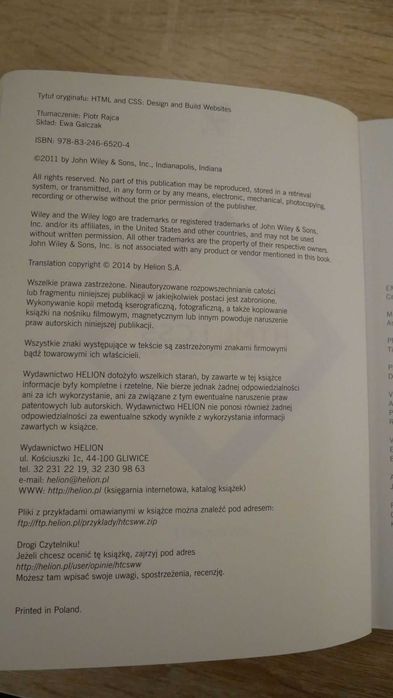 HTML i CSS Zaprojektuj i zbuduj witrynę WWW