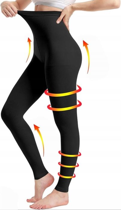 Rajstopy kompresyjne 20–30 mmHg klasa 2 bez palców pończochy medyczne