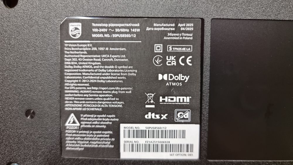 Listwa LED podświetlenie PHILIPS 50PUS8560/12