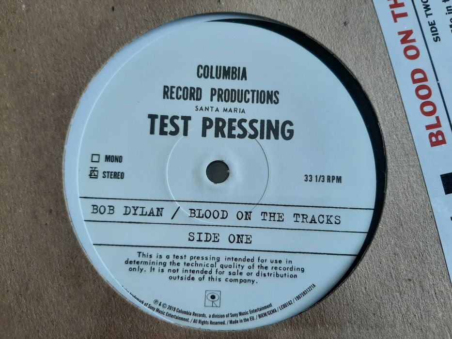 Bob Dylan - Blood On The Tracks Test pressing - Europa - Vinil LP