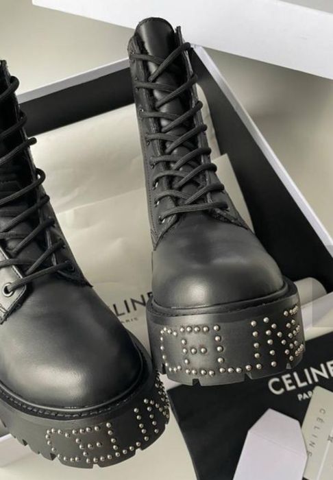 Чоботи Celine з камінцями на підошві.Нові з повним упакуванням