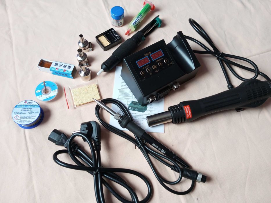 Паяльная станция полный комплект.Фен паяльник для ремонта электроники