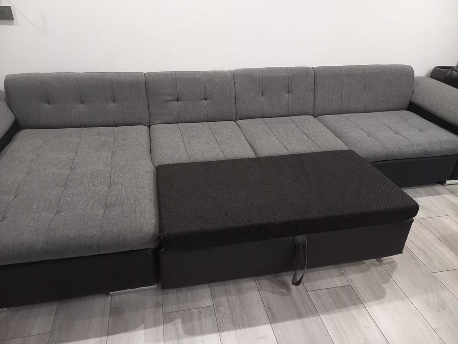 Narożnik, sofa, kanapa XXL z funkcją spania