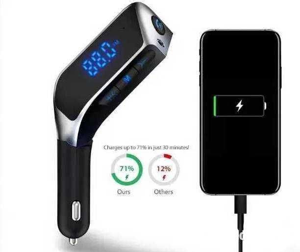 TRANSMITER FM ładowarka głośnomówiący BLUETOOTH v1 pm d