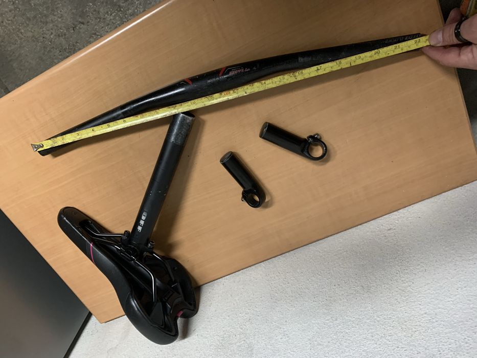 Material bicicleta btt - guiador Bontrager aluminio, avanços e mais..,