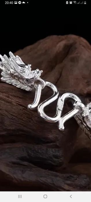 Цепочка серебро старлинг мужская Дракон