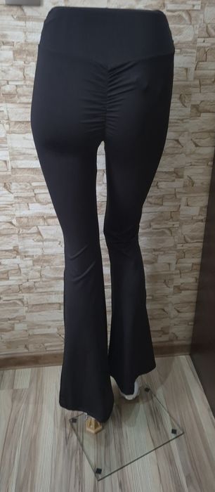 Spodnie dzwony lycra złoty pasek xs/s