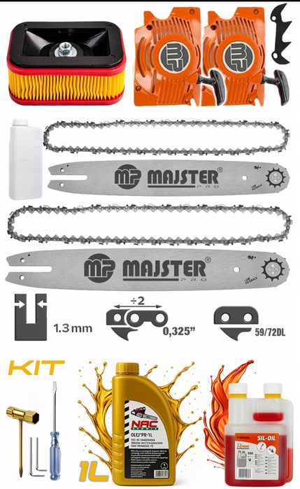 Piła spalinowa z zestawem