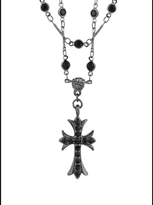 Цепочка Колье подвеска Хром Хартс Chrome Hearts Cross Necklace
