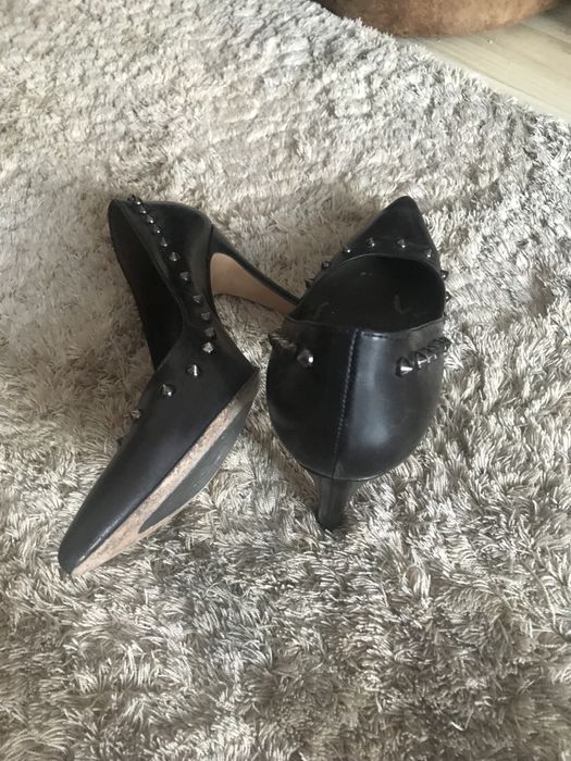 Buty na obcasie damskie  Simple ze skóry 38/24