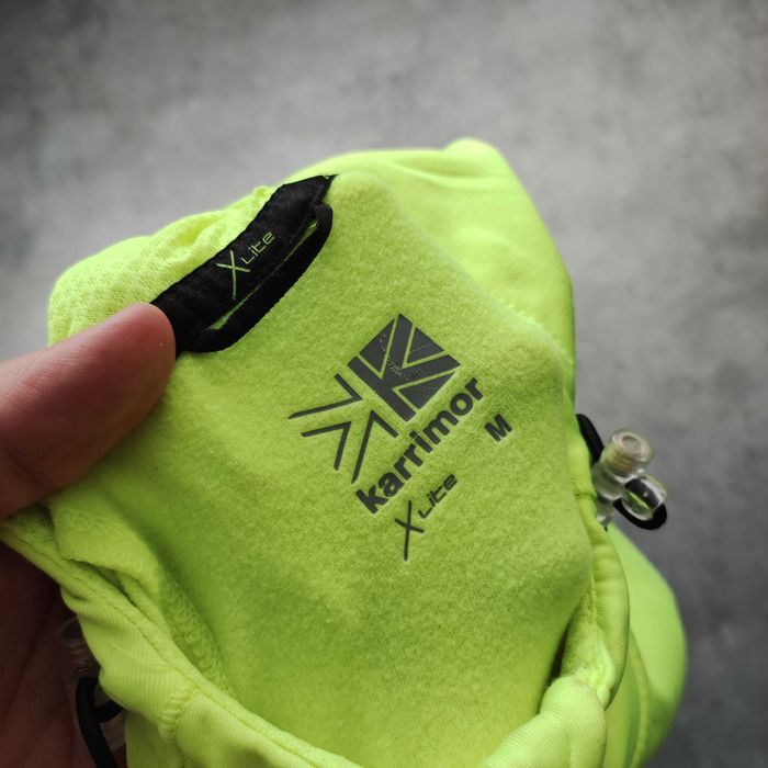 MĘSKA Bluza PREMIUM Suwak Wiatrówka z Kapturem Karrimor Run XLite Logo