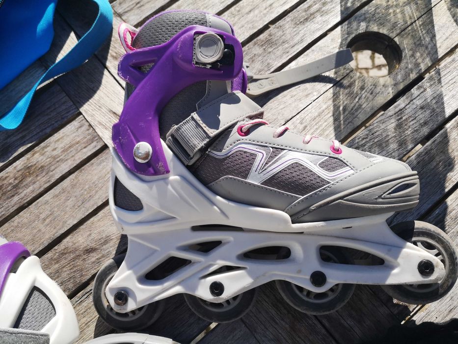 patins em linha evolutivos FIT Oxelo 35-38 + saco transporte