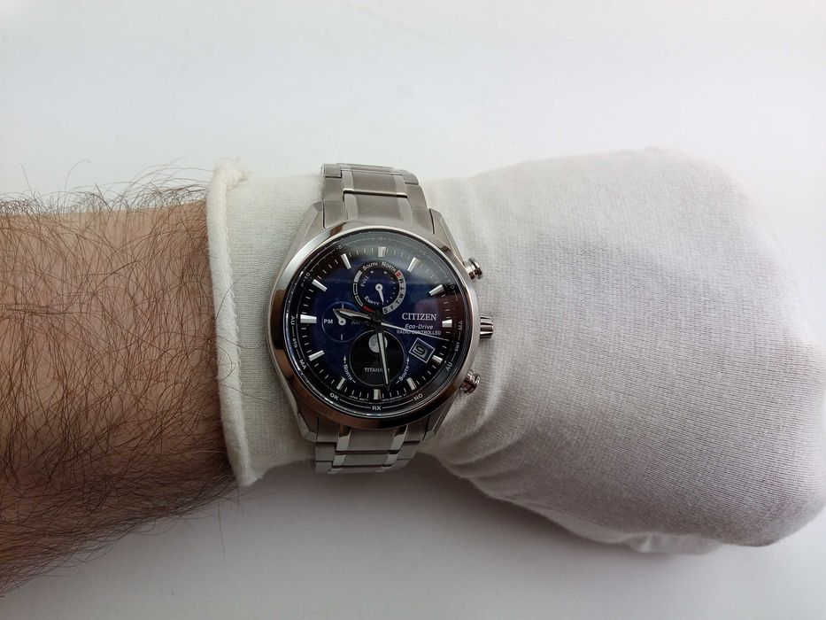 Титановый лунник Citizen EcoDrive BY1010-57L радиосигнал вечник сапфир