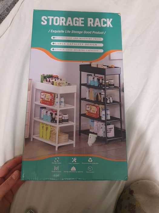 Етажерка для дрібниць або взуття, 4 полиці + ящичок, легка