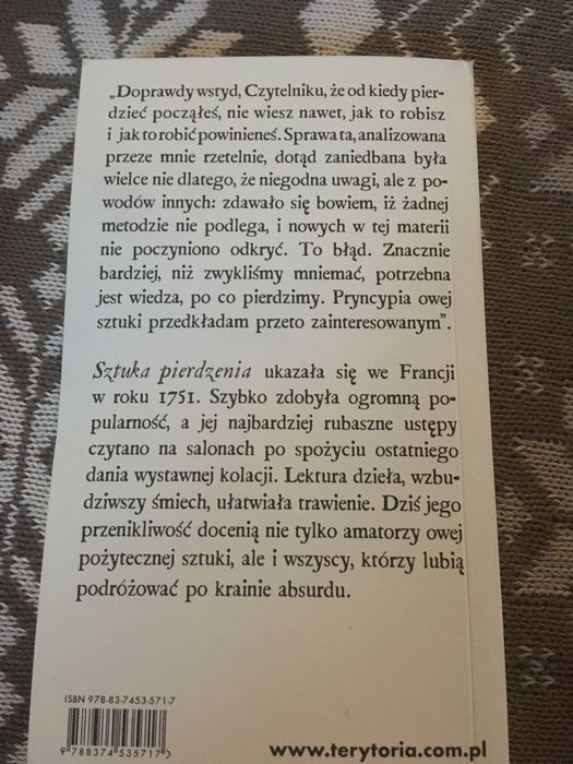 Sztuka pierdzenia. Książka nowa. 2019