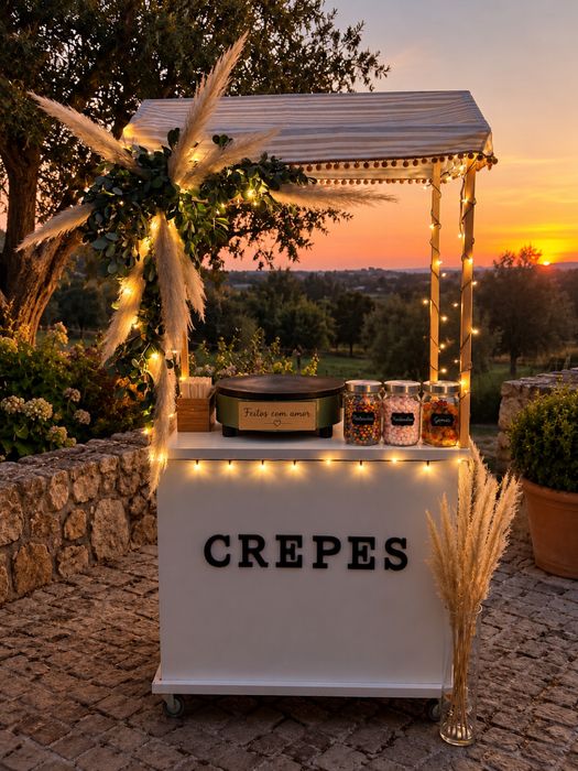 Carrinho de crepes e mini panquecas eventos