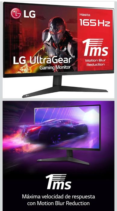 Monitor LG 165 Hz 1 ms 1920/1080p