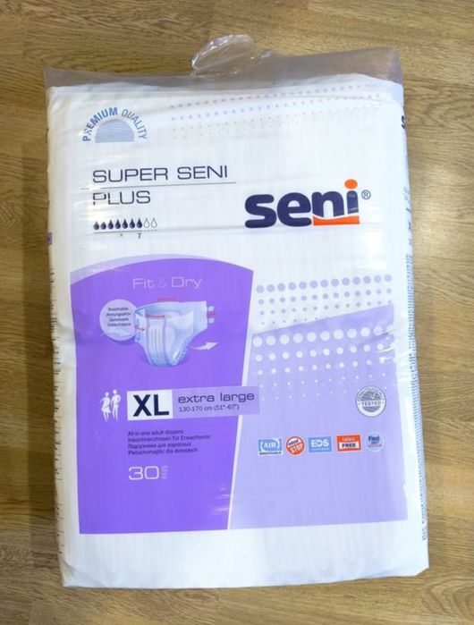 Super seni plus xl, памперсы/подгузники для взрослых