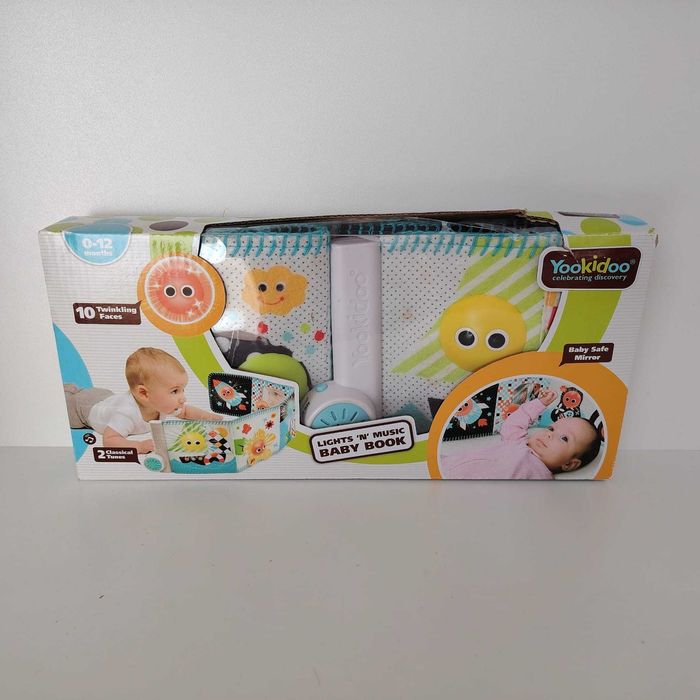 Yookidoo Lights ‘N’ Music Baby Book – książeczka sensoryczna 0–12m