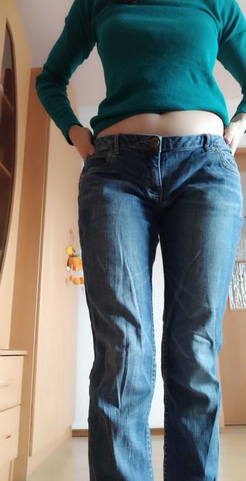 Dżinsy rurki biodrówki 40 skinny