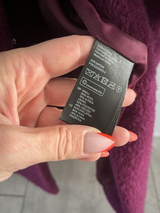 Cieply plaszcz xs H&M welna alpaka