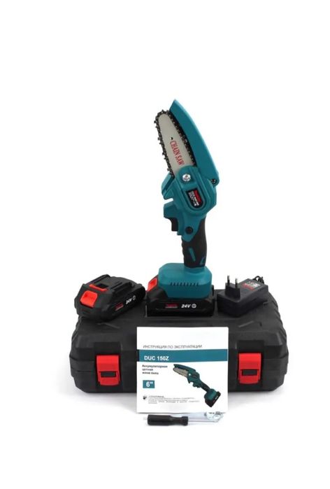 Акумуляторна електрична ланцюгова пилка 2 акумулятори