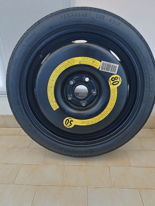 Roda Jante Emergência com Pneu Suplente Continental SContact T125 70 R18 99M 5x112