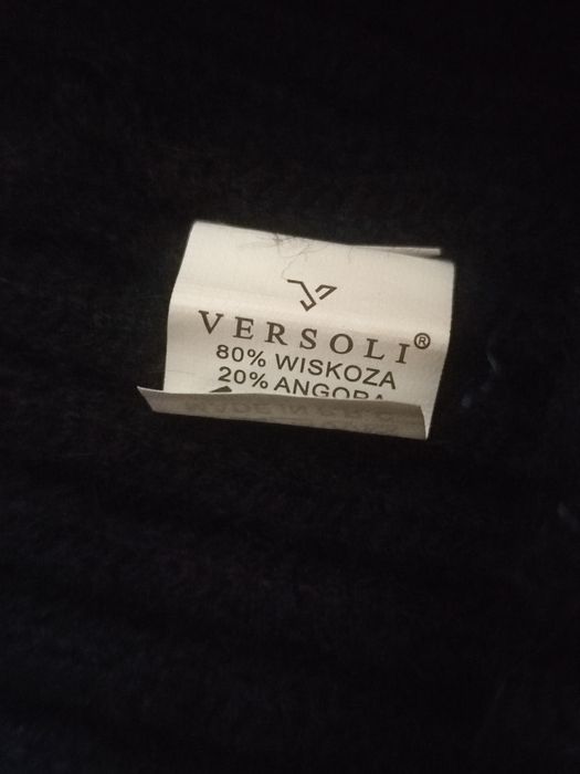 Czapka damska czarna ciepła z pomponem NOWA wiskoza angora