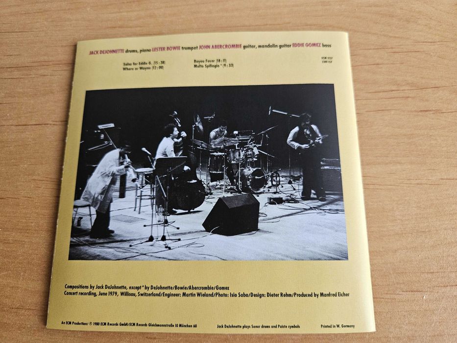 JACK DEJOHNETTE New Directions In Europe CD 1986 ECM NM Rzadkość na CD