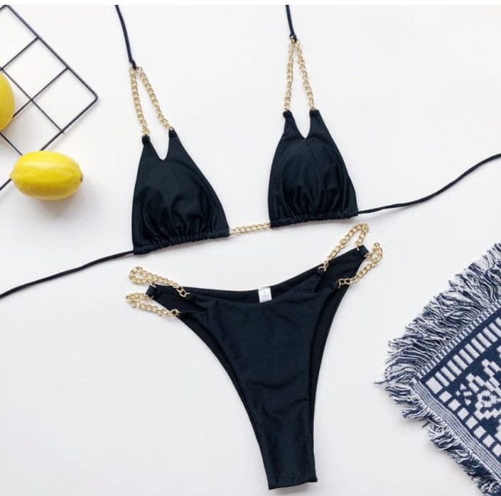Bikini kąpielowe z łańcuszkami