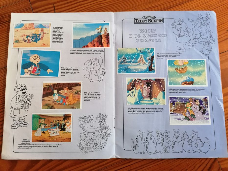 Caderneta de cromos As Aventuras de Teddy Ruxpin - portes incluídos
