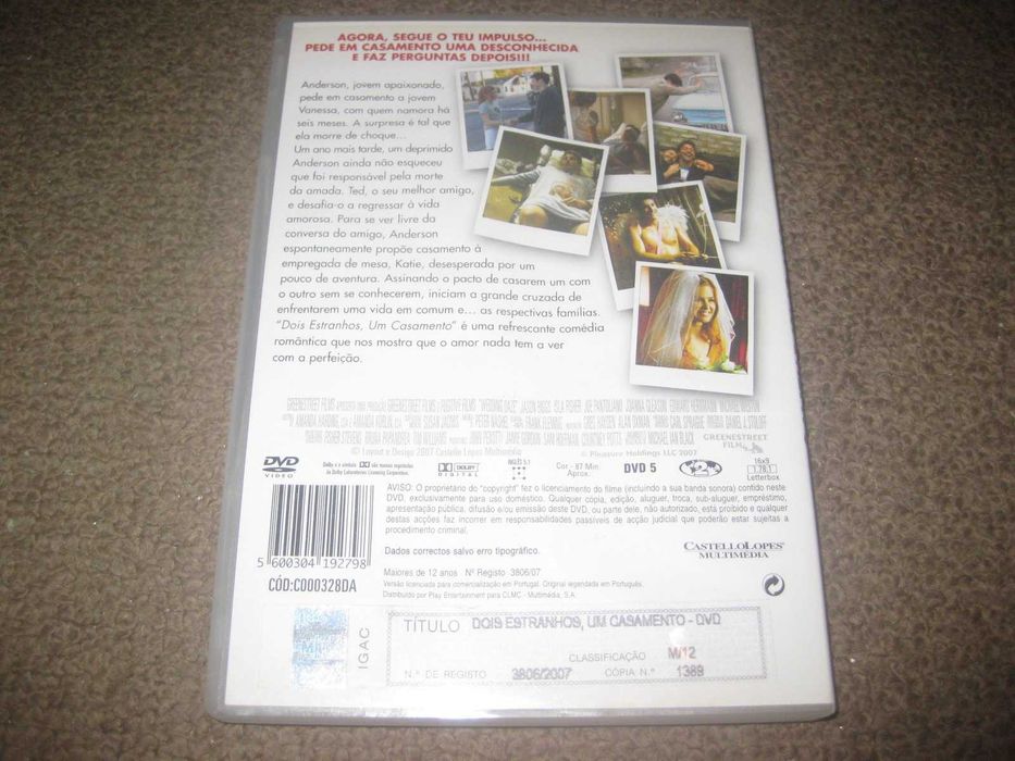 DVD "Dois Estranhos, Um Casamento" com Jason Biggs
