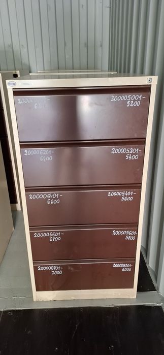 6 x Szafa metalowa kartotekowa Malow 157x77,5x63 cm