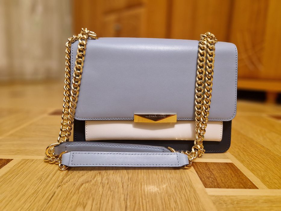 Сумка Michael Kors Jade блакитний з білим