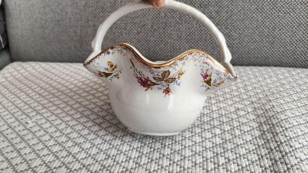 Porcelanowy koszyk Chodzież Ciechocinek oryginał PRL