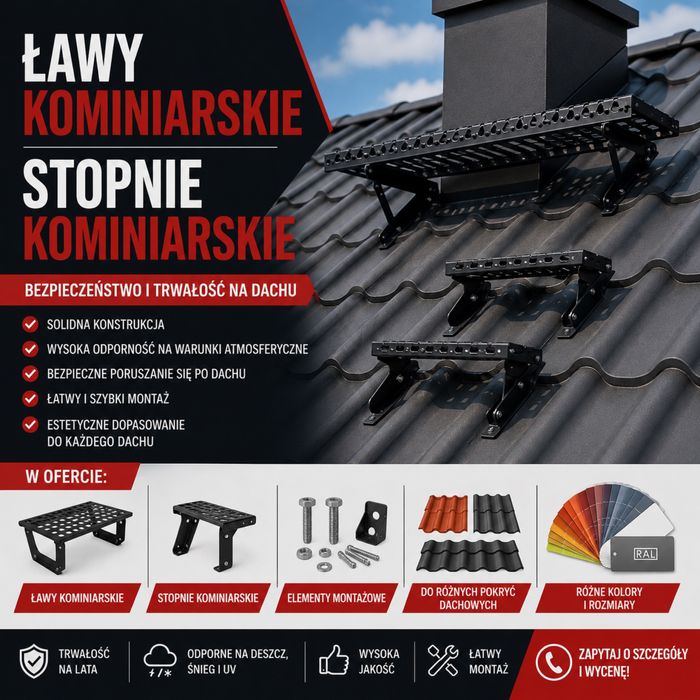 Stopnie kominiarskie | Ławy kominiarskie Sprzedaż