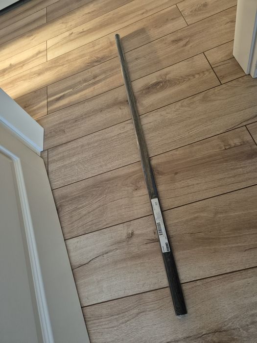 Karnisz Ikea Hugad 120-210, wspornik, końcówki, kółka