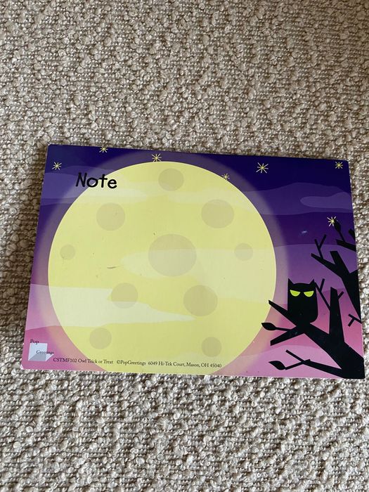 Halloween kartka, dekoracja kot nietoperz