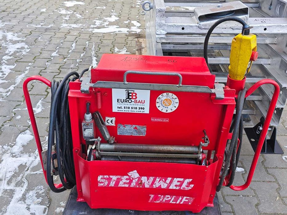 Winda drabina dekarska Steinweg 12m 230V wyciąg wciągarka dachowa do transportowania dachówki papy Nr37 Böcker