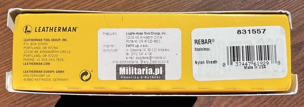 Multitool Leatherman Rebar (831557) ze stali nierdzewnej nylonowe etui