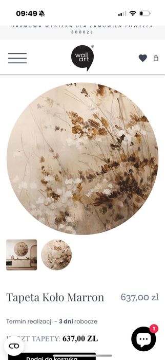 Tapeta koło Marron Wallart