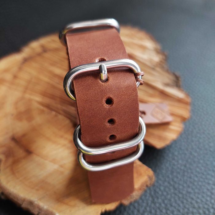 Ремешок Нато Зулу 18, 20, 22, 24мм "NIKAZ" Ручная работа (N006)