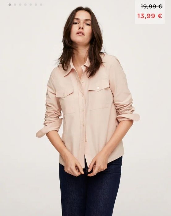 сорочка Mango, р. S. Склад 100% бавовна,