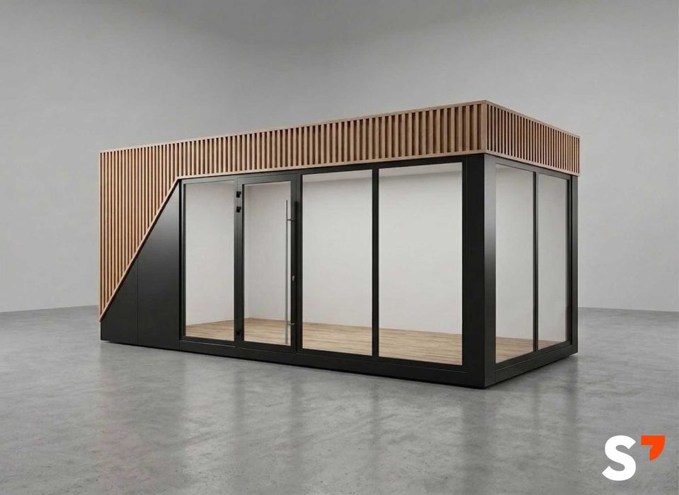 Kontener / Pawilon handlowy, biurowy, magazynowy, fryzjerski, kosmetyczny 6x3(600cmx300cm) - Ciechanów