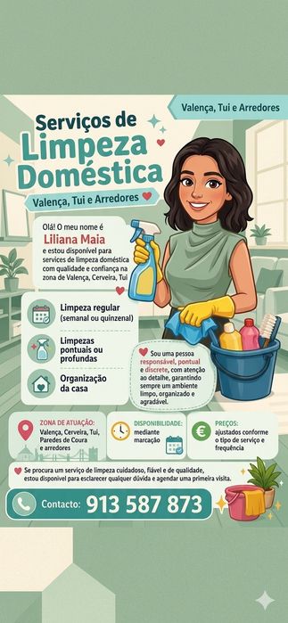 Faço LIMPEZAS e cuidados a IDOSOS